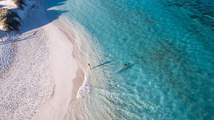 Aerial view of Turquoise Bay