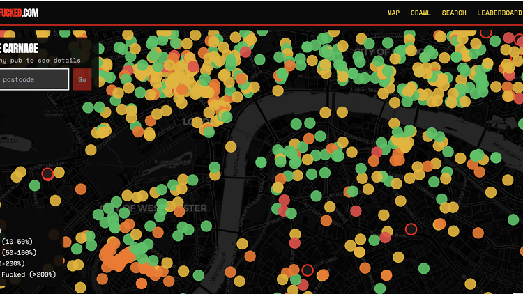 An essential new map shows which London pubs are most at risk of closure An essential new map shows which London pubs are most at risk of closure