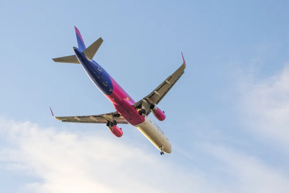Wizz Air plane in Portugal