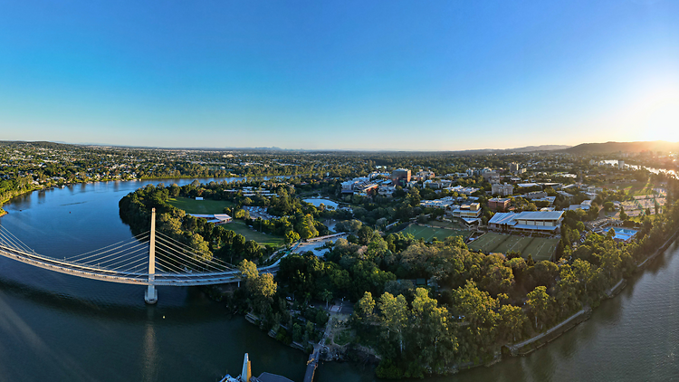 Sunset over the University of Queensland's St Lucia Campus