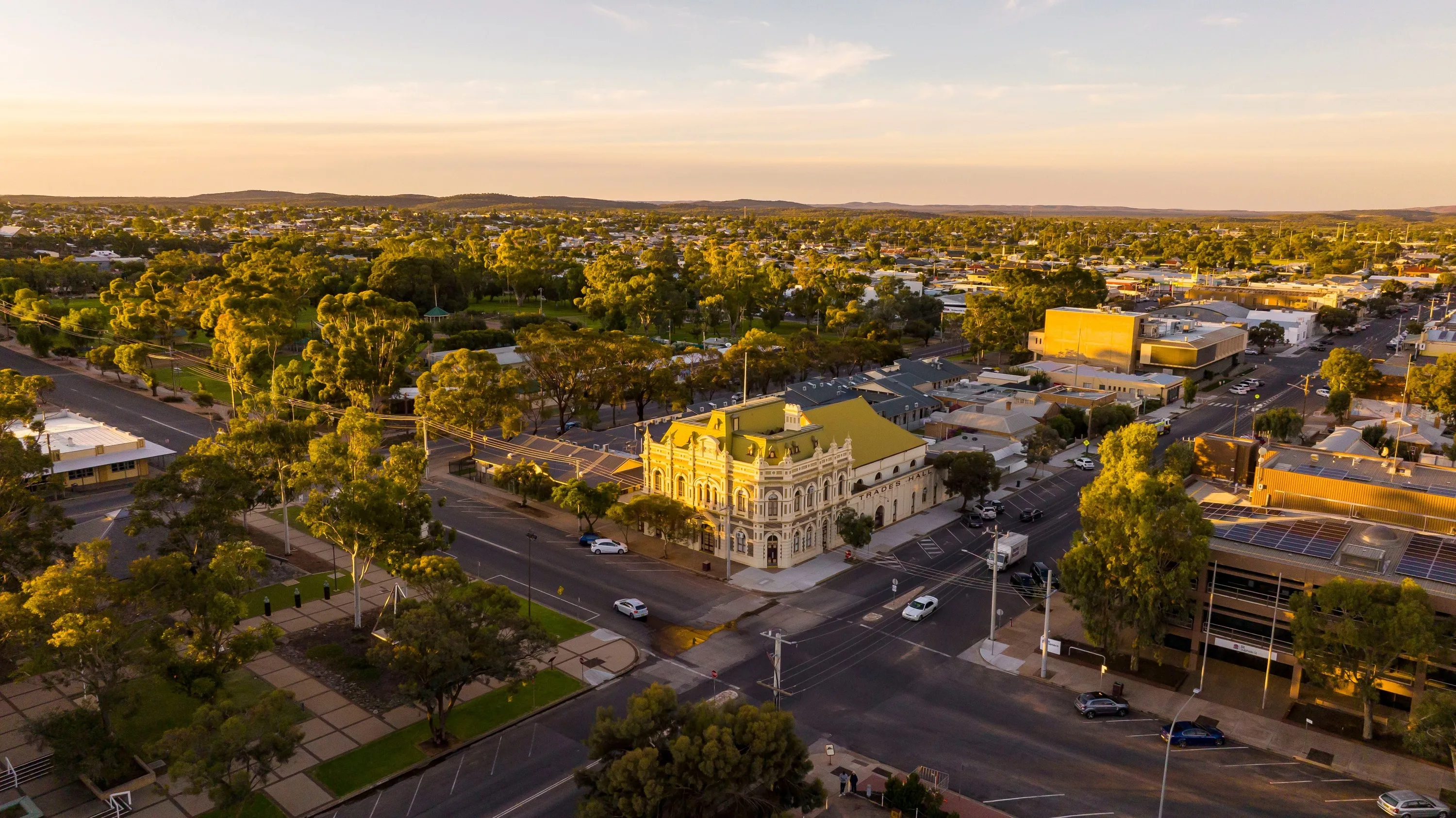Aerial of town