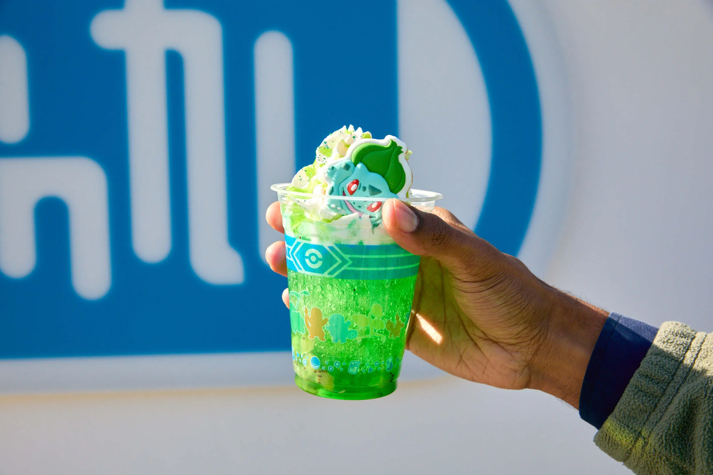 Pok&eacute; Mart Bulbasaur beverage