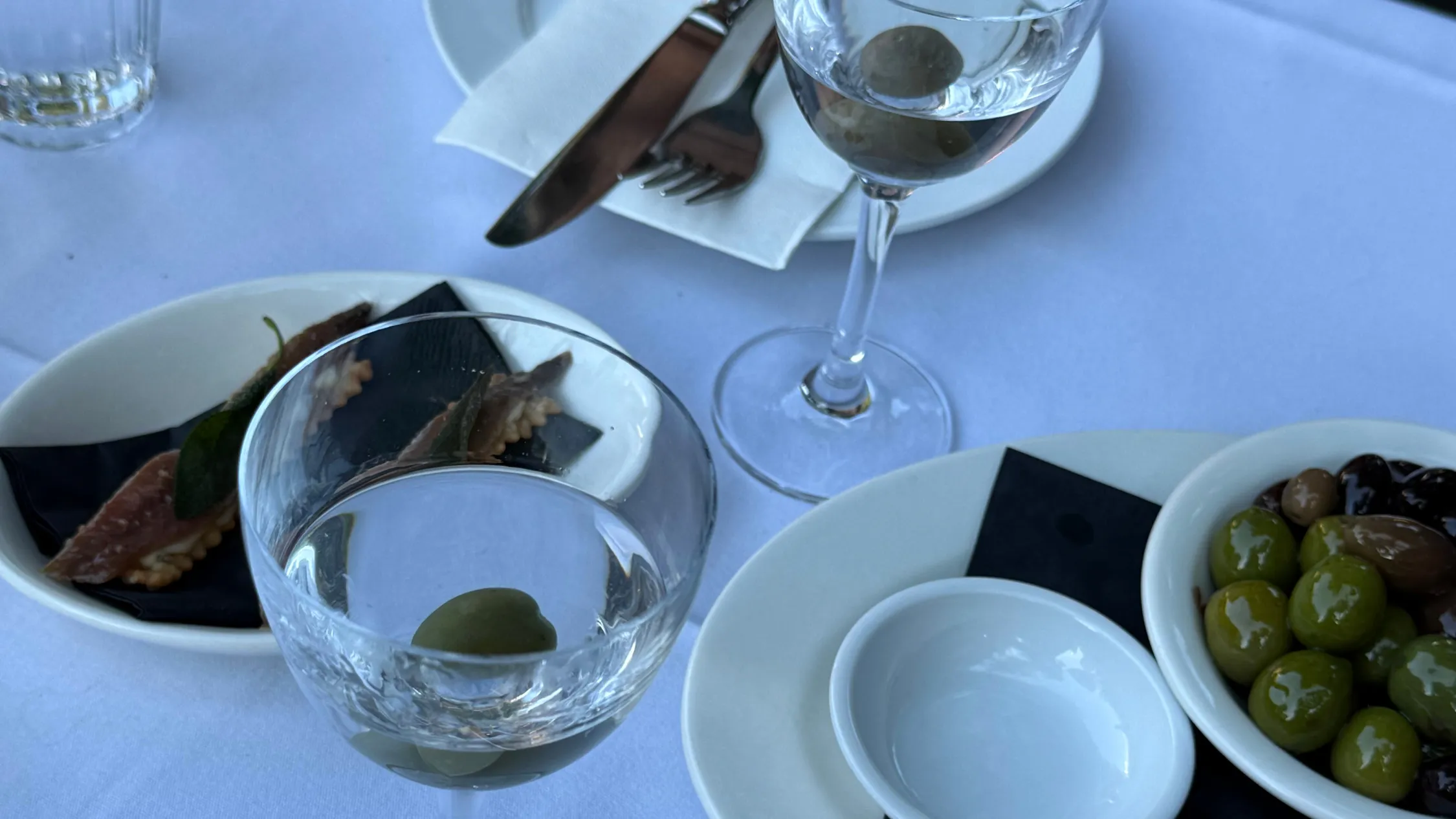 Snacks and Martinis at Claret Club