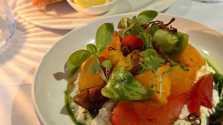 A tomato dish at Claret Club