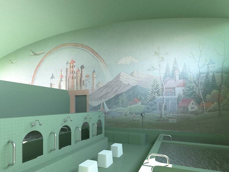 東新宿に「黄金湯」2号店がオープン、内装設計は万博パビリオンの永山裕子