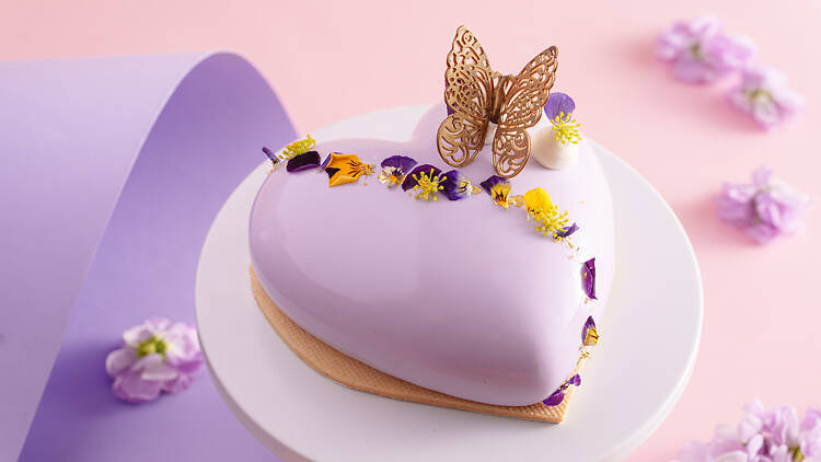 情人節甜品推介：香港尖沙咀凱悅酒店 白朱古力藍莓檸檬蛋糕