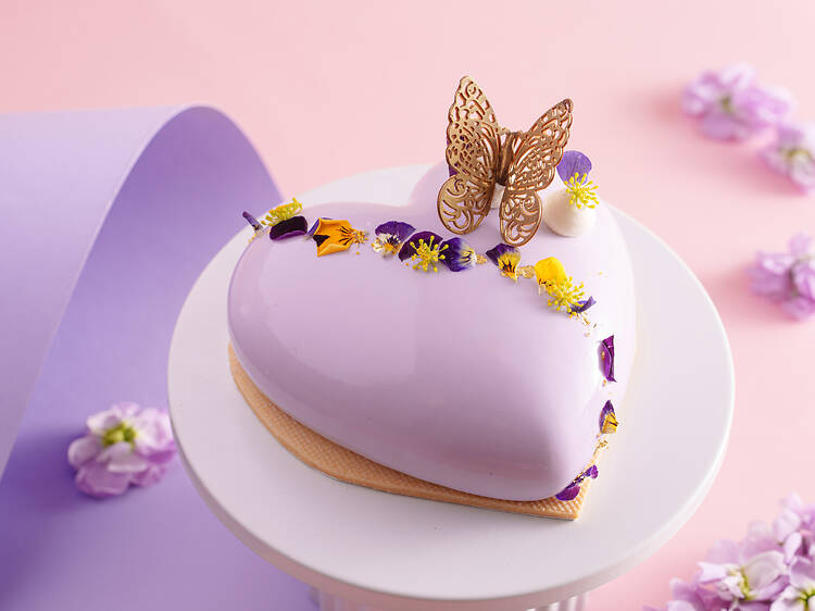 情人節甜品推介：香港尖沙咀凱悅酒店 白朱古力藍莓檸檬蛋糕