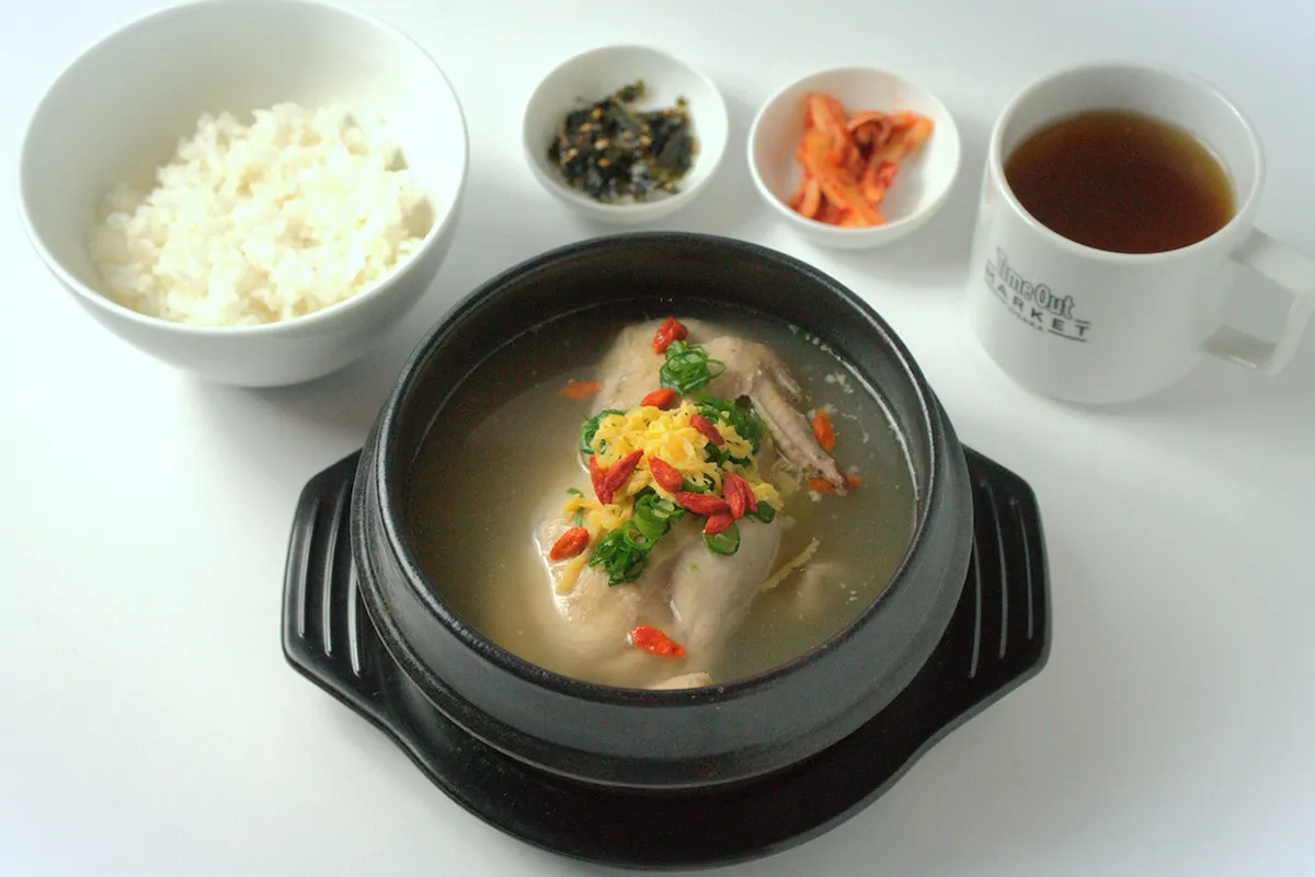 Korean samgyetang lunch 