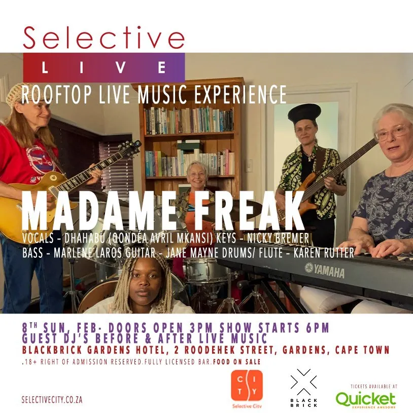 Selective Live rooftop Live Music experience with Madame Freak