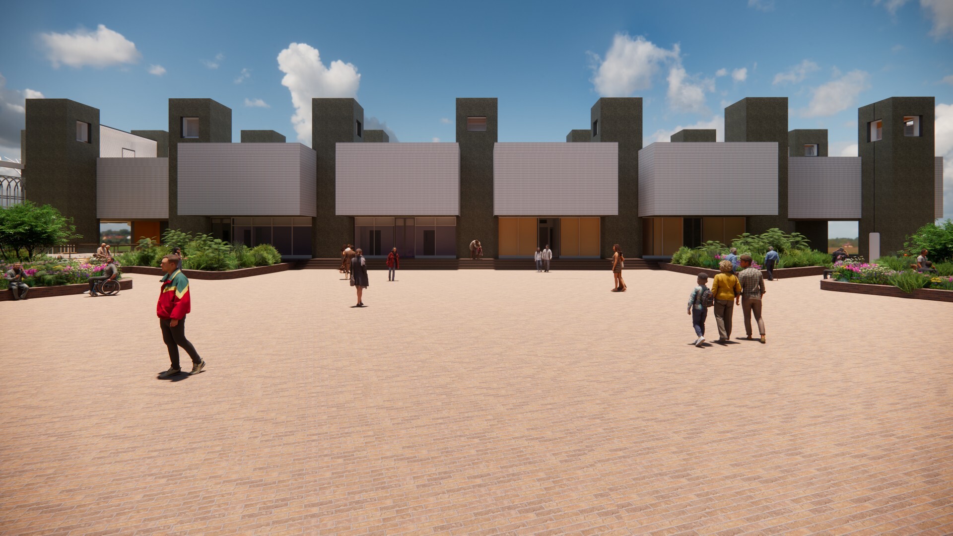 Render of Barbican Sculpture Court