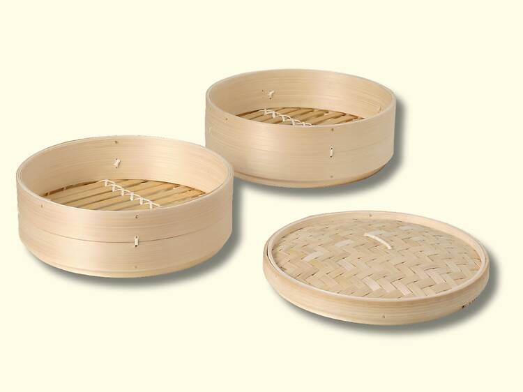 Um cesto de dim sum Um cesto de dim sum