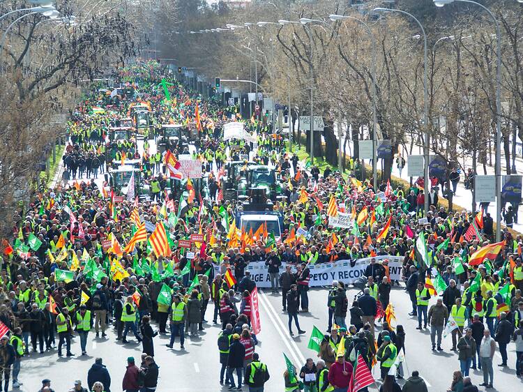 Los tractores salen a la calle en Madrid en una gran manifestación: fecha, horarios y cortes de tráfico