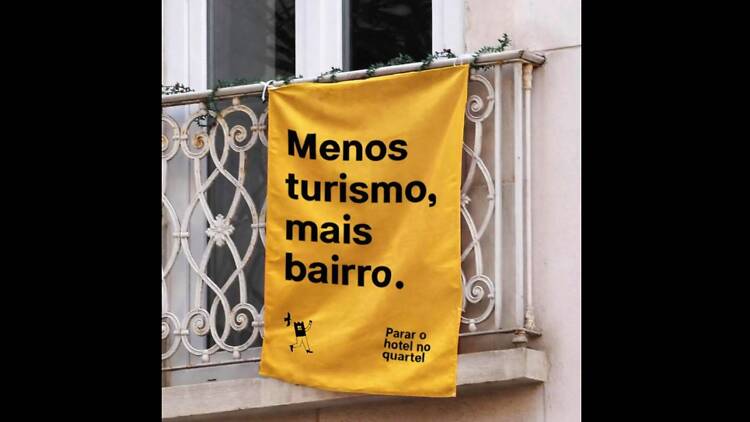 Protesto contra hotel