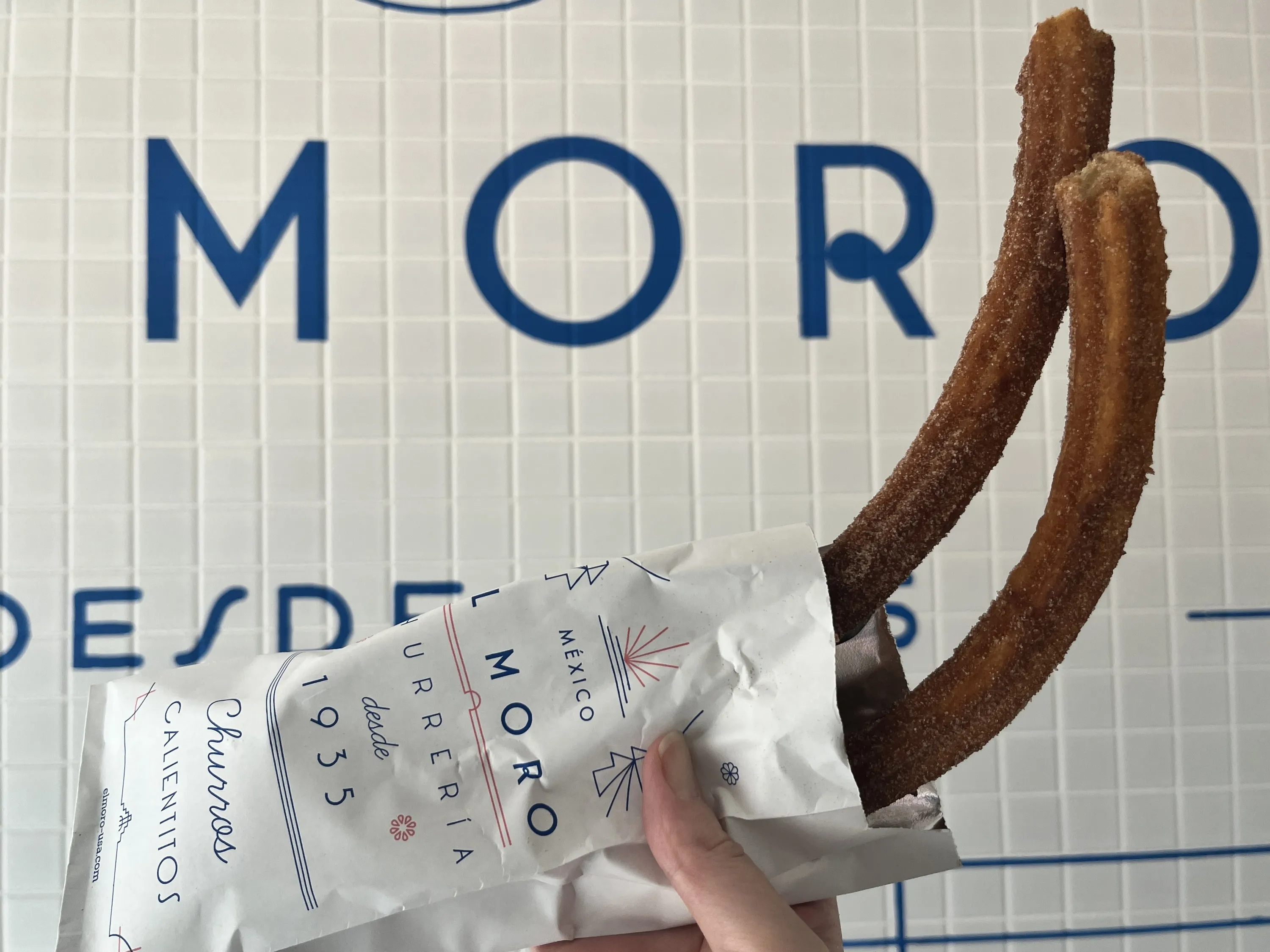 Two churros from El Moro Echo Park.