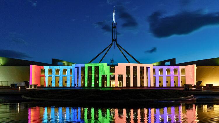 Illuminated building
