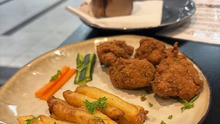 Chicken and chips from The Vegan Chef 