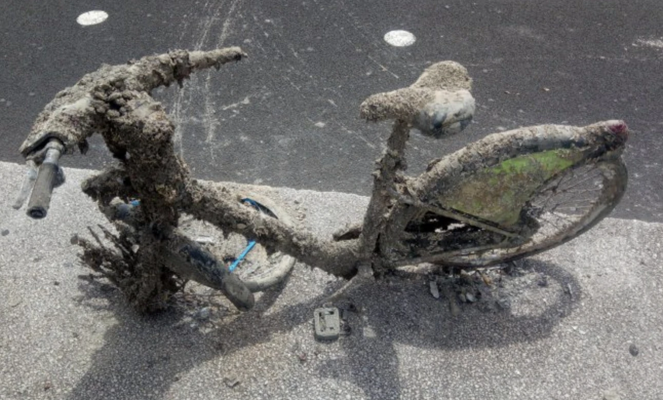 Bicicleta Gira vandalizada, 2021