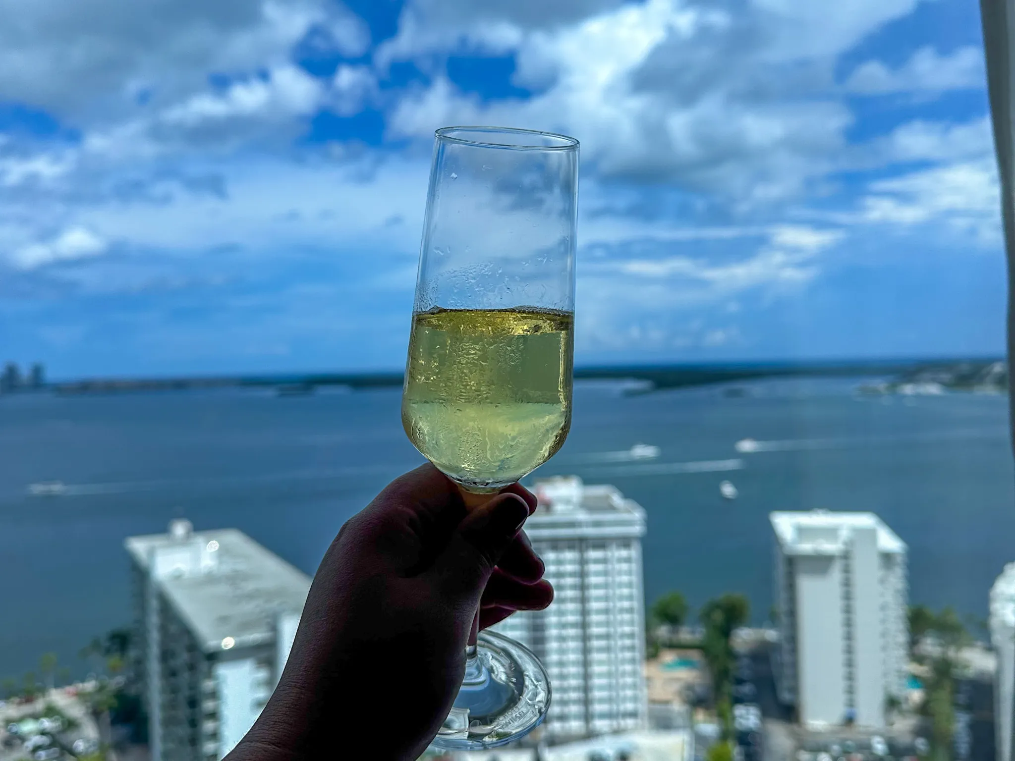 Champagne in room at the Four Seasons Hotel Miami