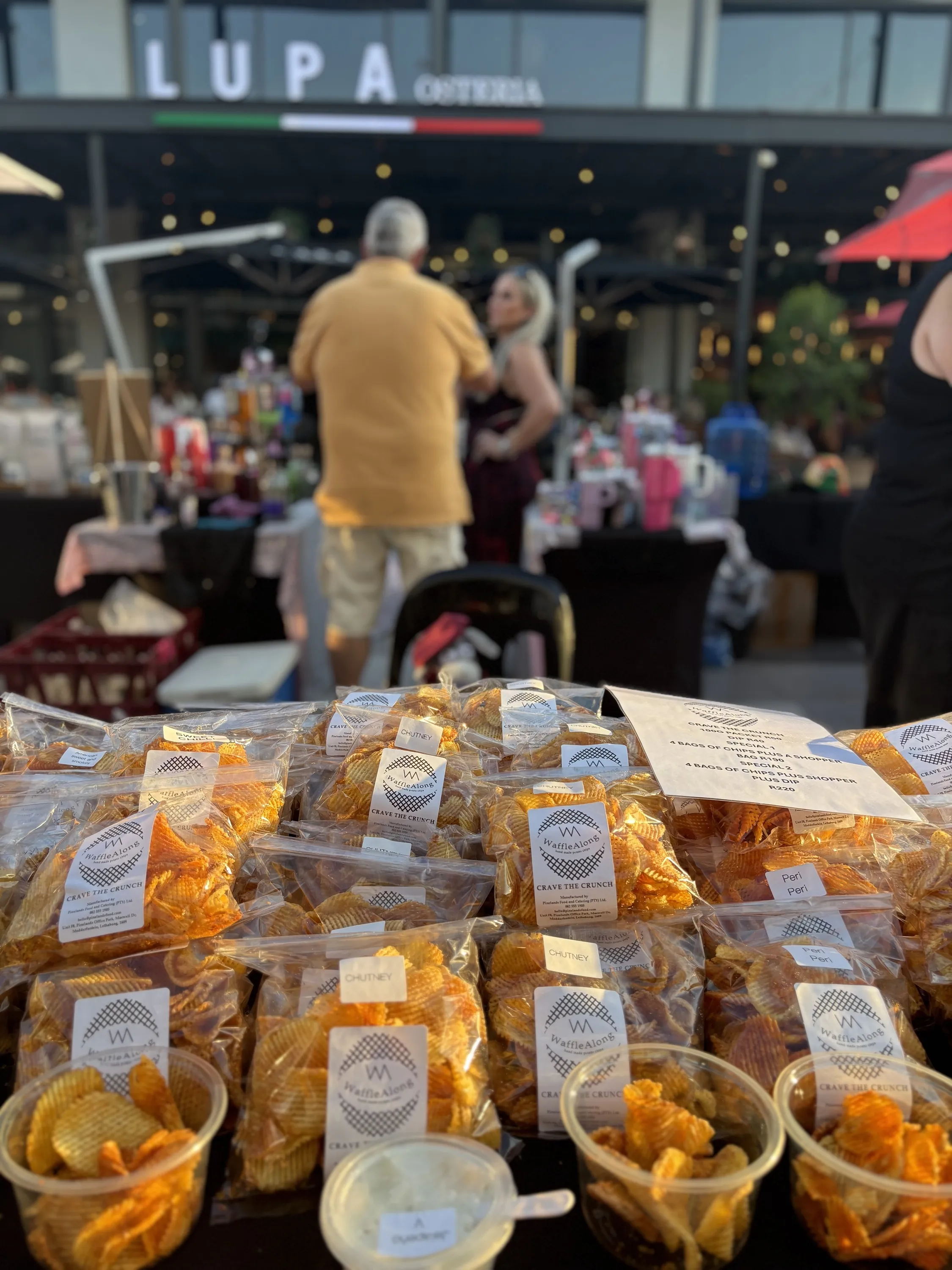 Waffle Along chips at Fourways Rustic & Gourmet Market