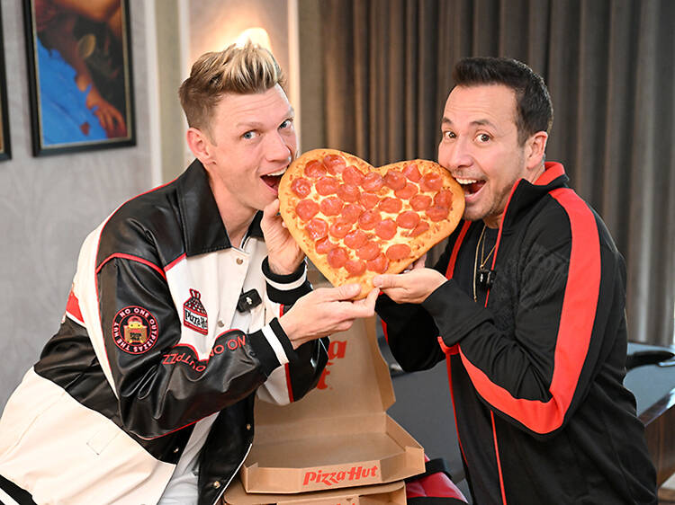 Pizza Hut and the Backstreet Boys are releasing a "Shape of My Heart" pizza and we already can’t get enough of it