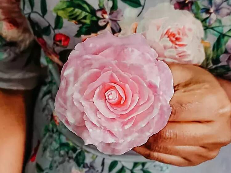 Making a soap flower at a workshop from Seek Sophie Making a soap flower at a workshop from Seek Sophie