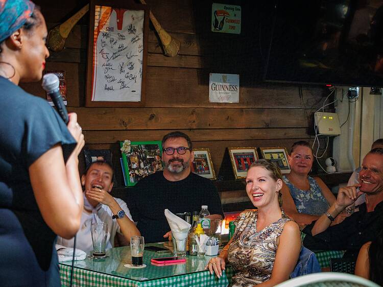 Watch break-ups become scenes at Anti-Valentine's Live Improv's audience-confession comedy show