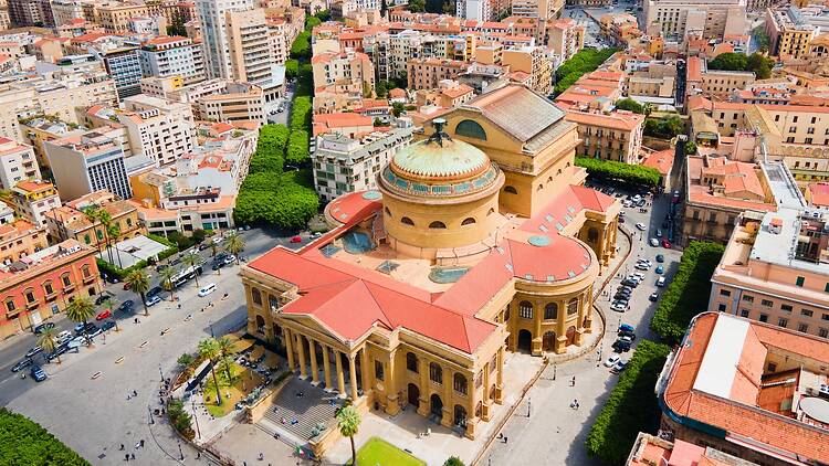 Via Maqueda and Massimo Theatre