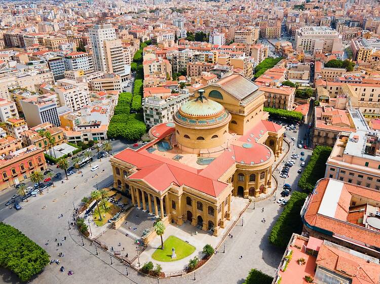 Via Maqueda and Massimo Theatre