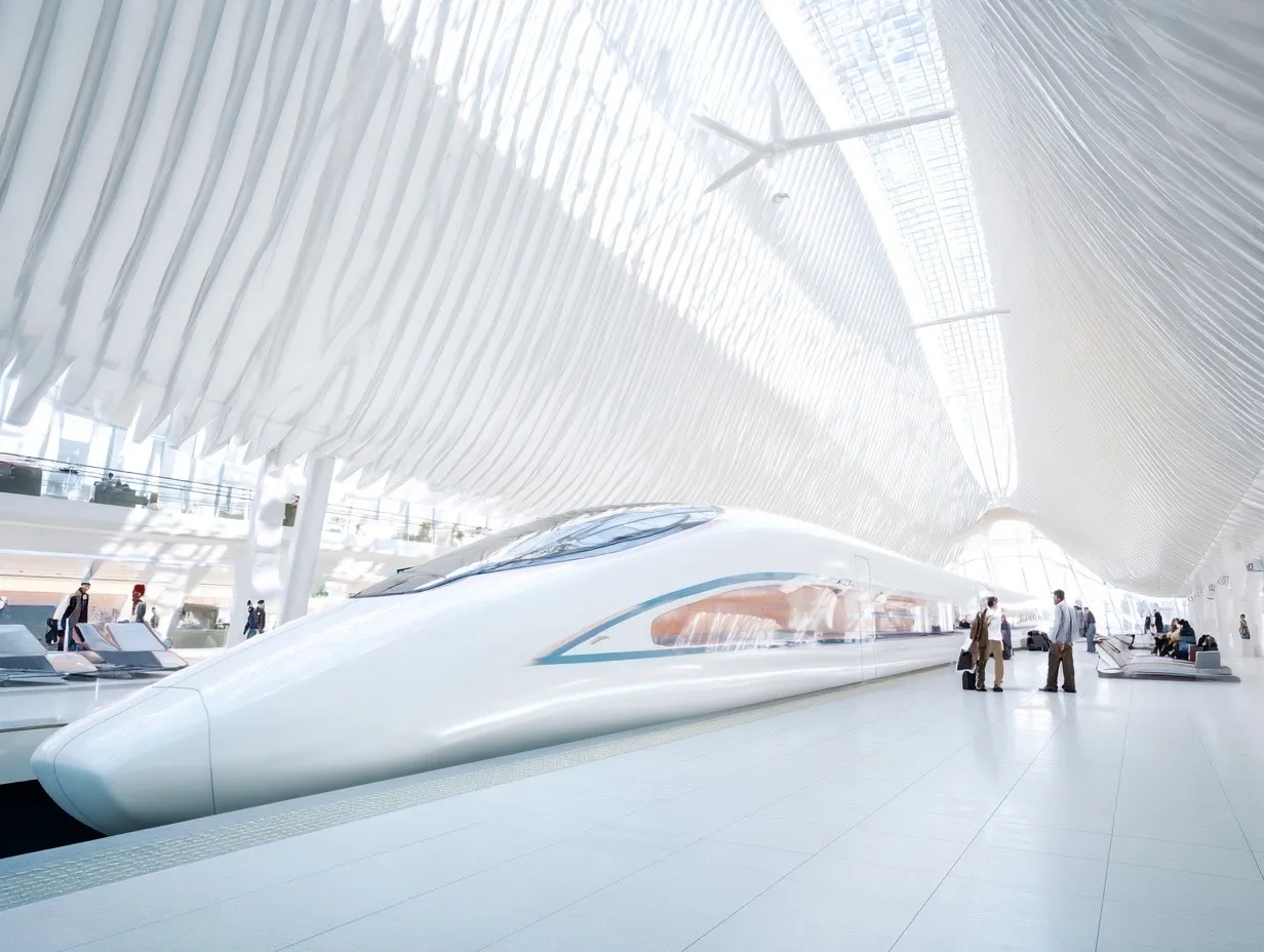 Artist render of The Loop high-speed train line