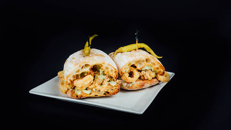 Sandwich calmars frits