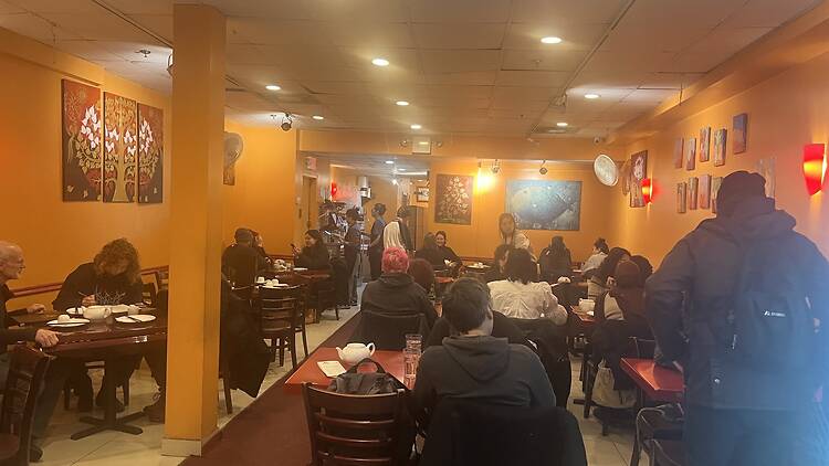 Interior of Bodhi Kosher Vegetarian Restaurant