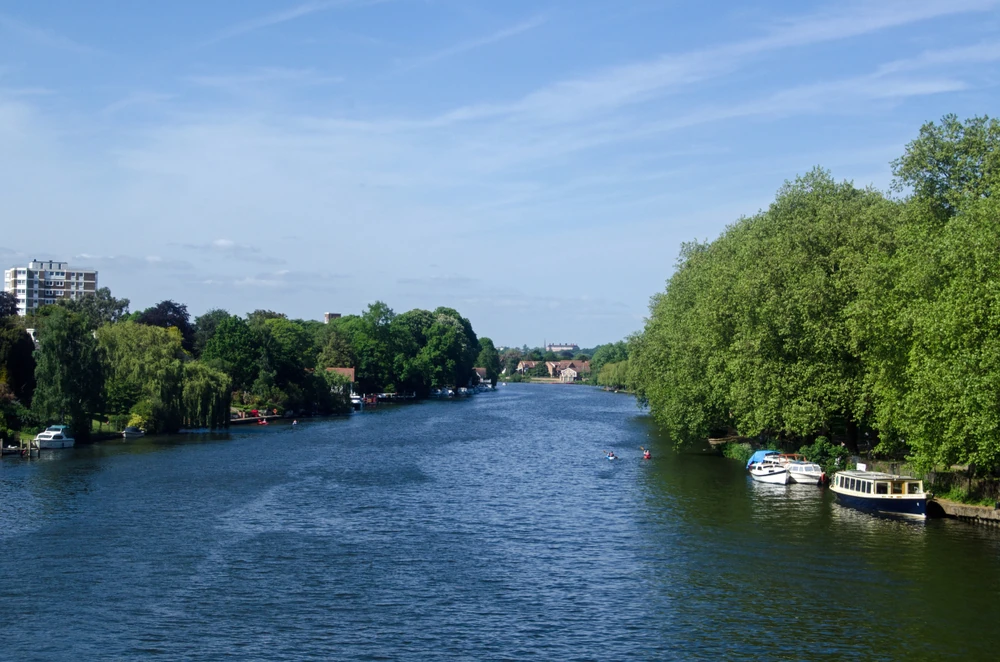 The River Thames in Kingston, west London