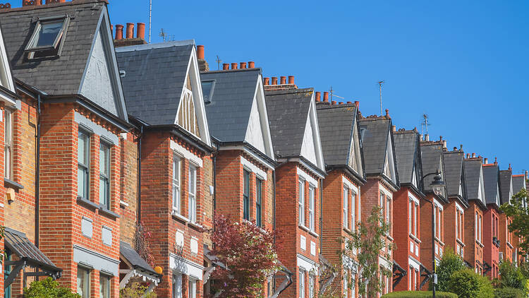 Row of houses in north London