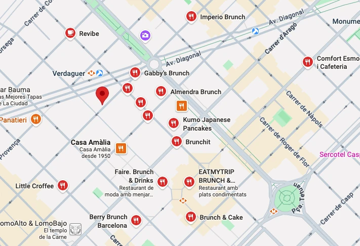 Veracruz, la chincheta entre tenedores rojos de brunch