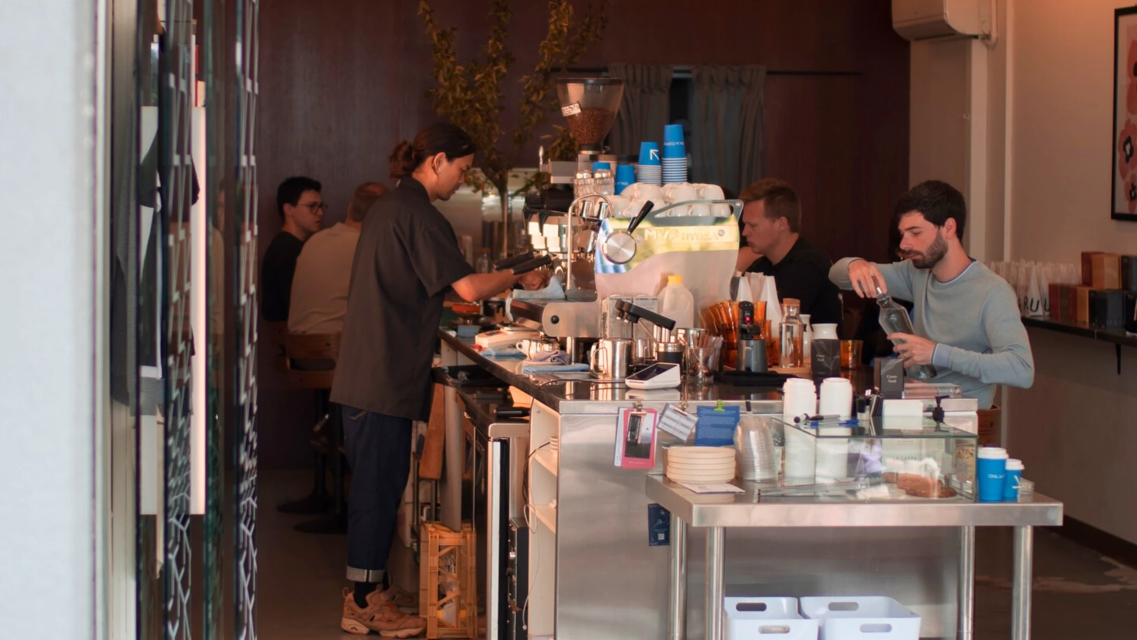 Minimalist coffee shop