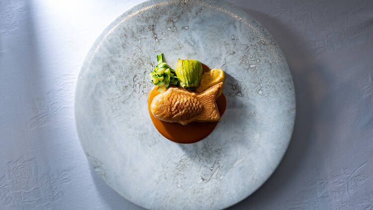 ‘Taiyaki-style’ seabass loup en croûte by chef Shinsuke Ishii of Sincère