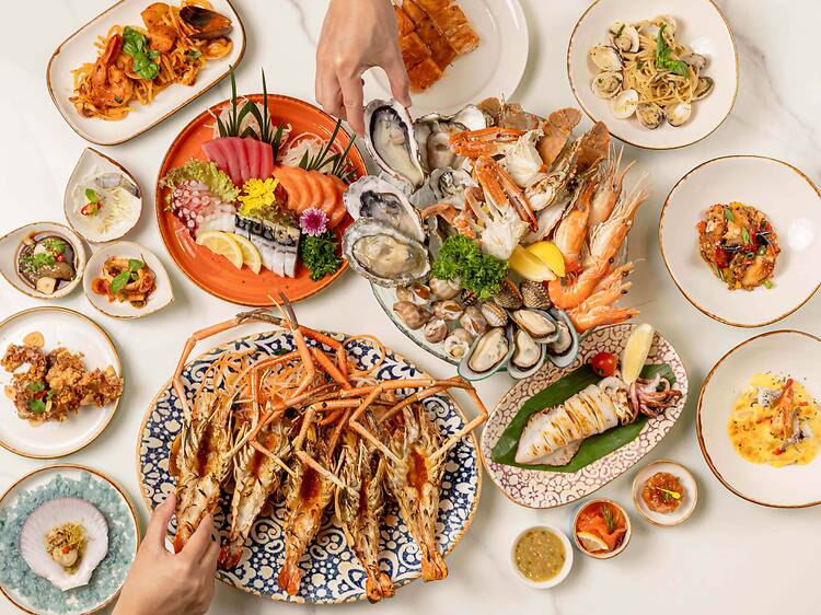 A Saturday seafood buffet in the city centre