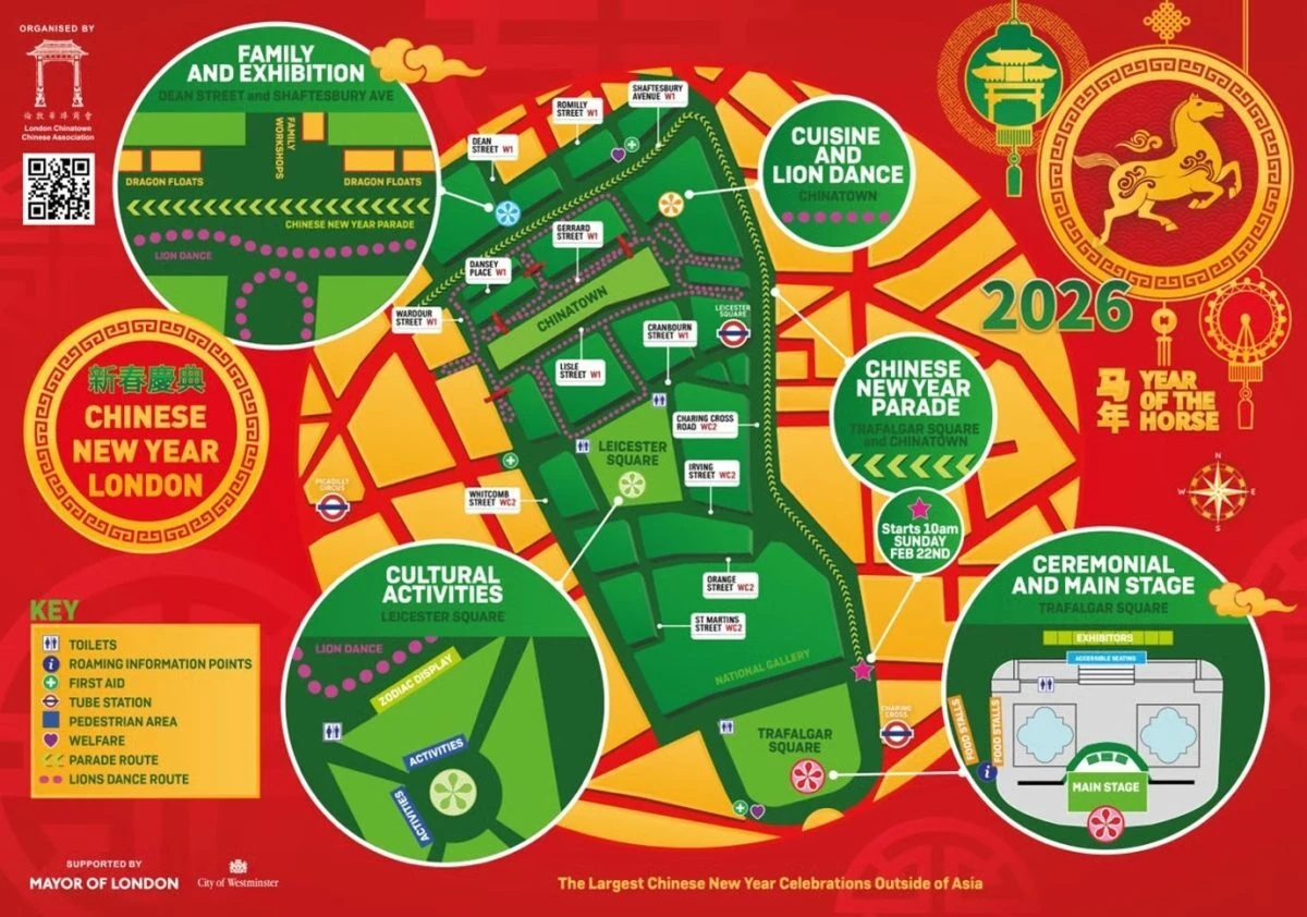 Chinese New Year London Parade Map 2026