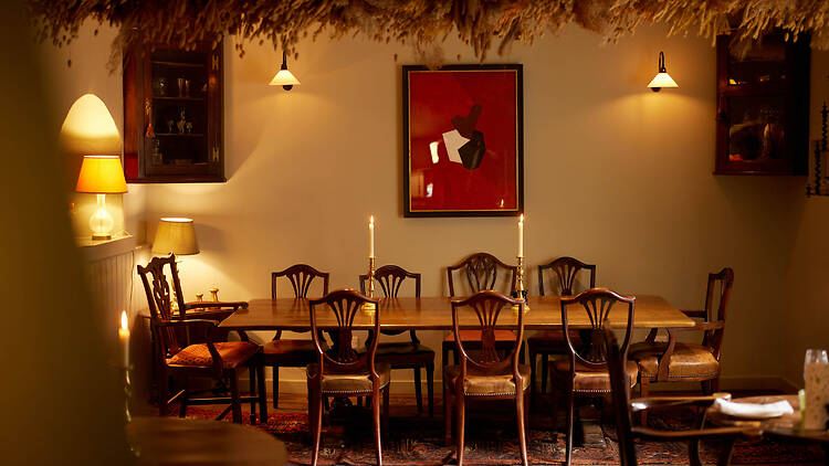 Long dining table at The Bath Arms