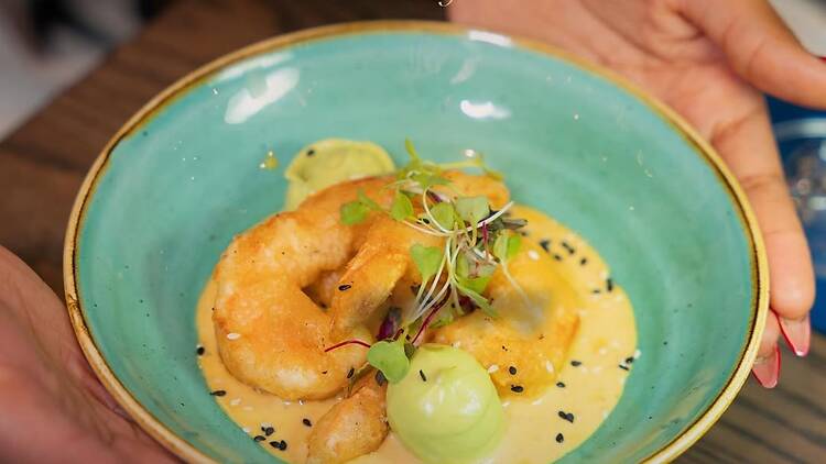 Gemelli restaurant delicious prawn dish 