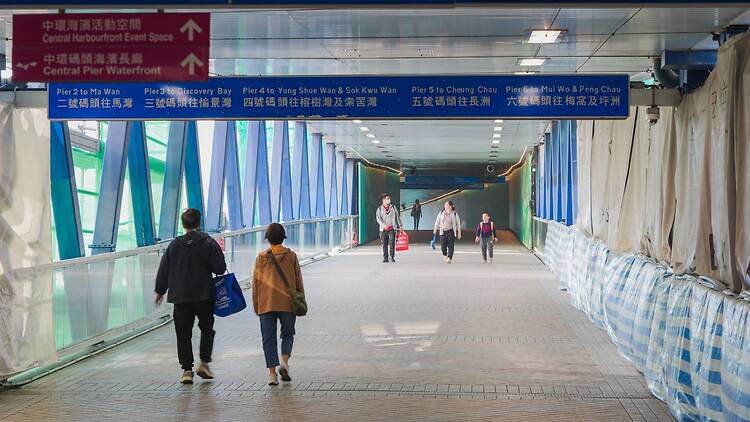 IFC Central Ferry Pier bridge walkway