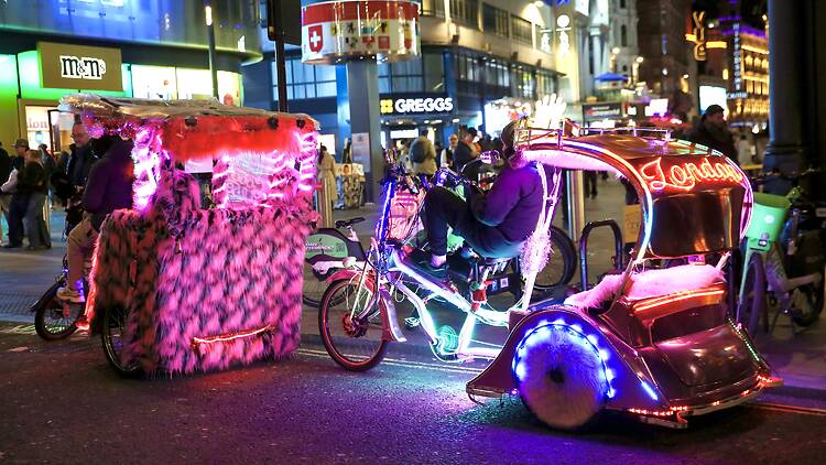 Pedicabs in London’s West End Pedicabs in London’s West End