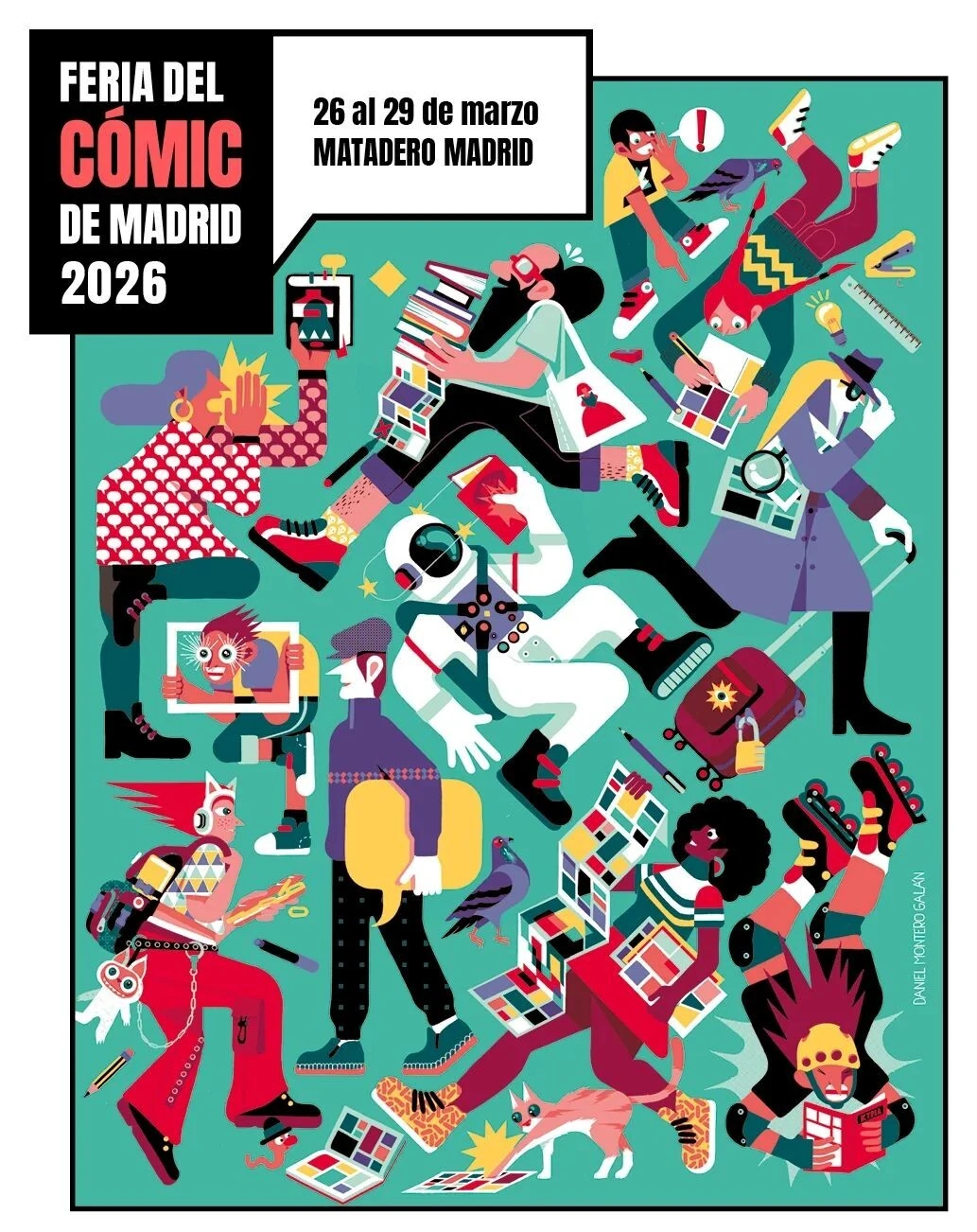 Cartel oficial de la Feria del C&oacute;mic de Madrid. Daniel Montero Gal&aacute;n