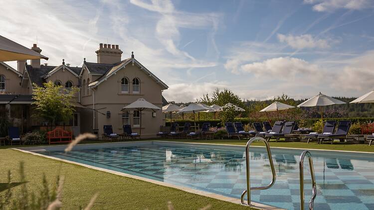 Outdoor pool at The Coach House Spa at Beaverbrook