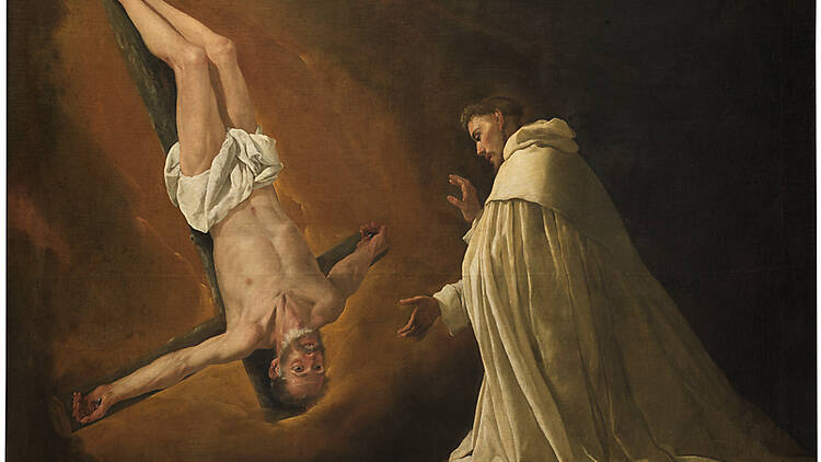 Zurbaran painting of Christ upside down Zurbaran painting of Christ upside down
