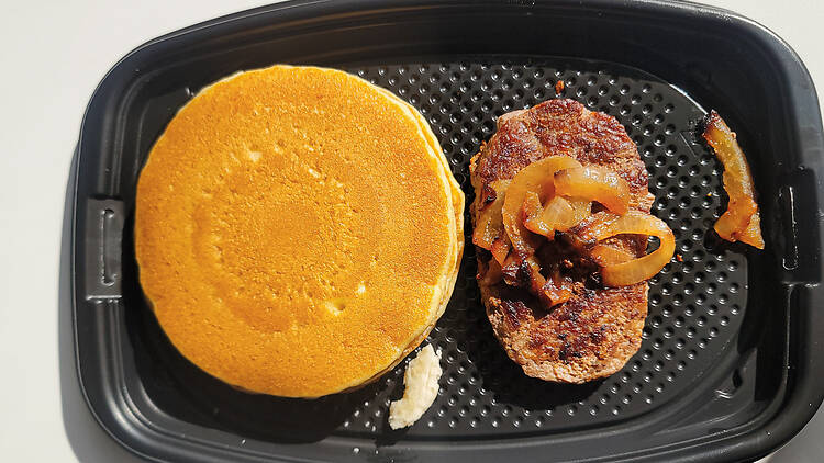 Big Breakfast with Steak and Hotcakes