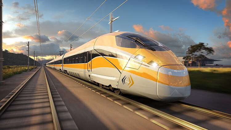 high speed rail render