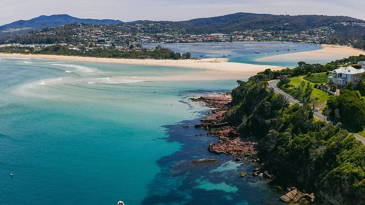 Bar Beach, Merimbula aerial shot Bar Beach, Merimbula aerial shot