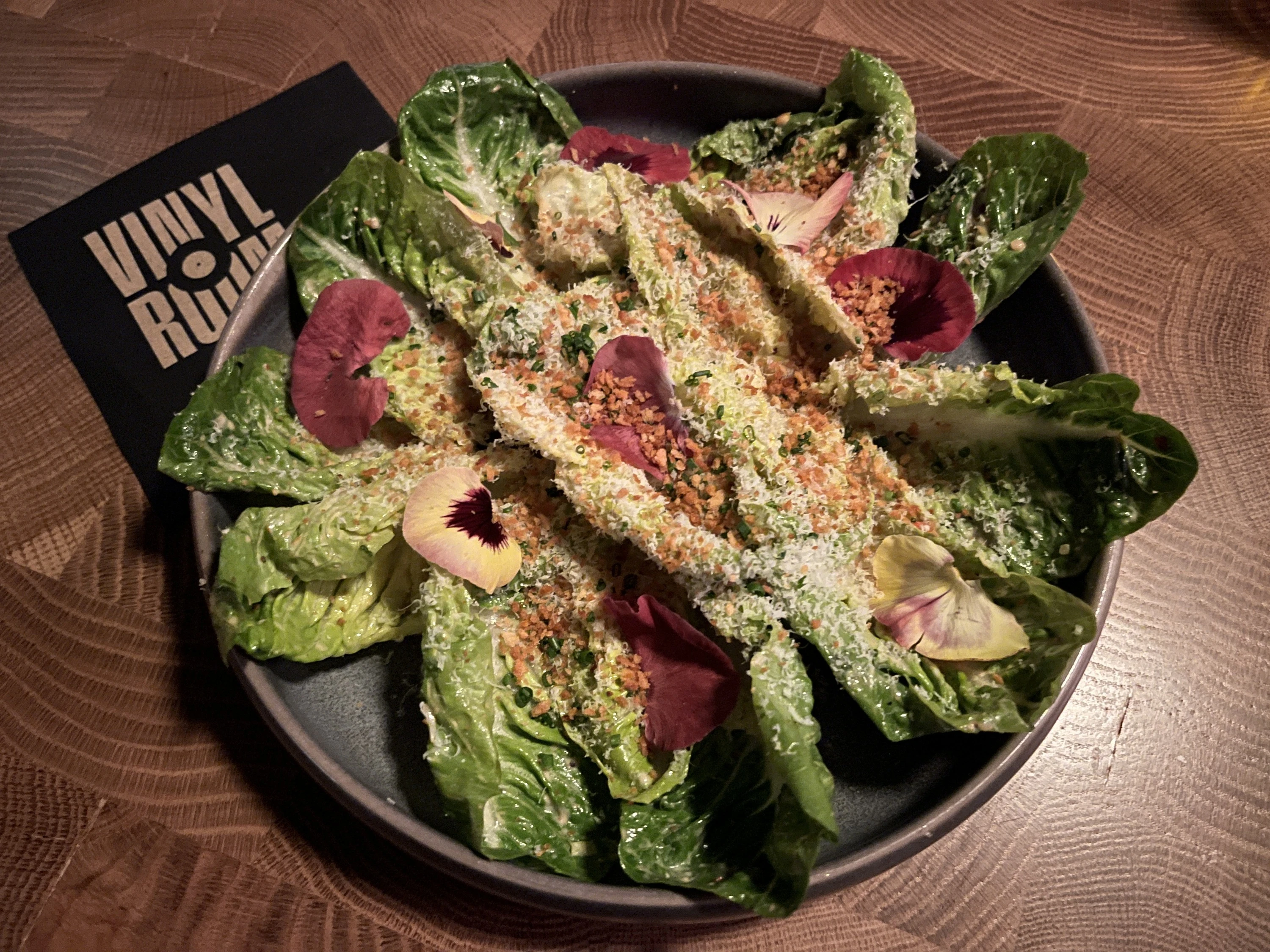 The Spicy Caesar Salad at the Vinyl Room.