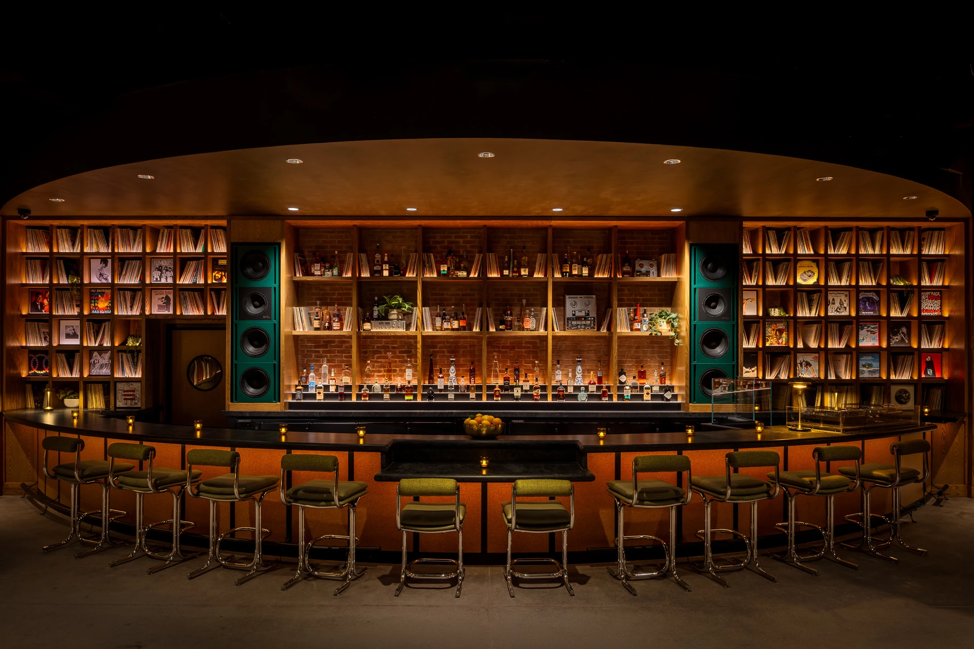 The bar at the Vinyl Room.